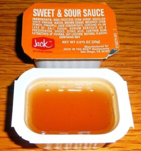 Jack In The Box sauces - Sweet & Sour