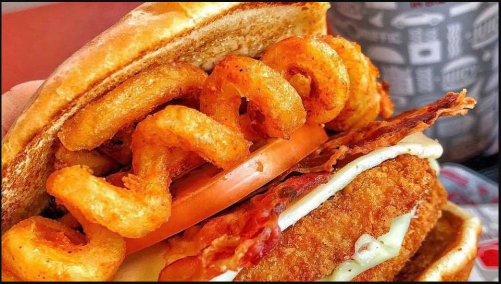 Make a Jack in the Box curly fry sandwich