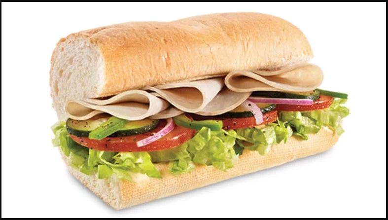 Subway Turkey Sandwich with Veggies
