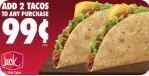 2 Tacos for $0.99